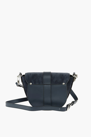 suede leather mini Saddle bag