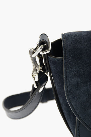 suede leather mini Saddle bag