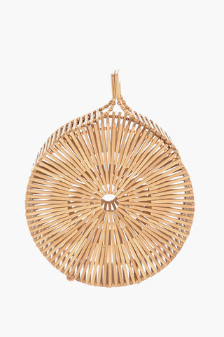 borsa a mano ZAHA rotonda in bamboo