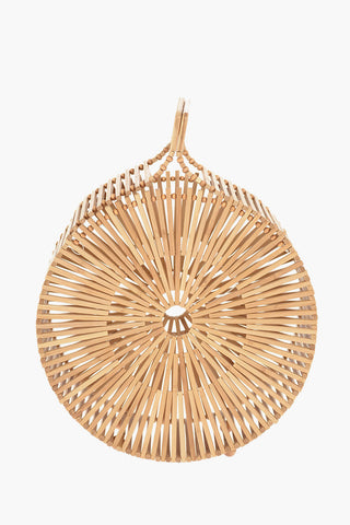 borsa a mano ZAHA rotonda in bamboo