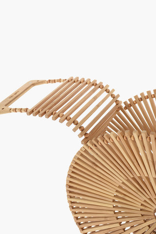 borsa a mano ZAHA rotonda in bamboo
