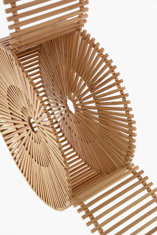 borsa a mano ZAHA rotonda in bamboo