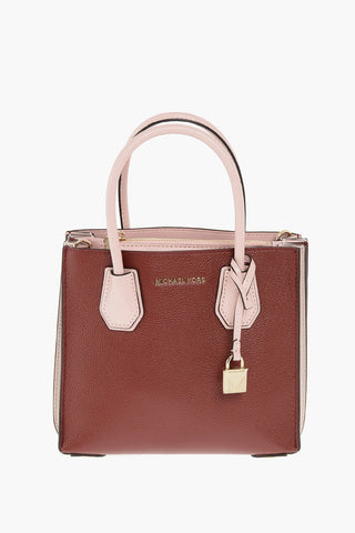 MICHAEL leather two-tone ACRDION mini tote bag