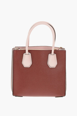MICHAEL leather two-tone ACRDION mini tote bag