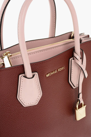 MICHAEL leather two-tone ACRDION mini tote bag