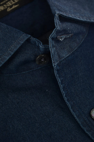 Camicia in Cotone Oxford con Collo Francese