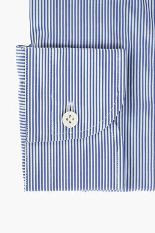 NOBLE SHIRT Pinstriped 300/2 COTTON Shirt with Standard Collar