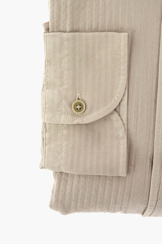 ID Camicia Jacquard in Misto Seta con Logo Ricamato