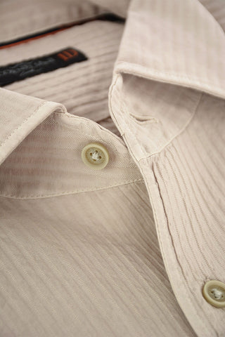 ID Camicia Jacquard in Misto Seta con Logo Ricamato