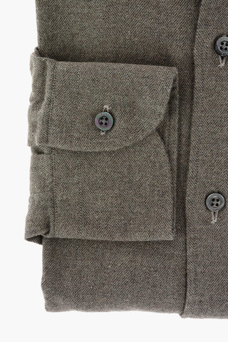 ID Twill Cotton Shirt with Standard Collar