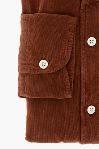 ID Camicia in Velluto a Coste con Collo Francese