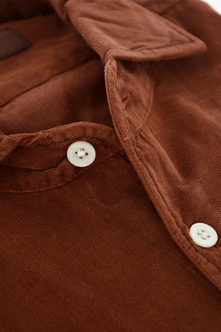 ID Camicia in Velluto a Coste con Collo Francese