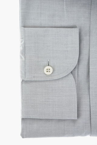 Camicia in Cotone Twill con Collo Francese
