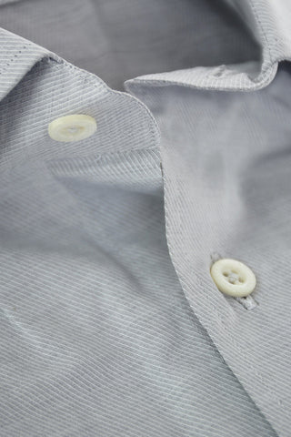 Camicia in Cotone Twill con Collo Francese
