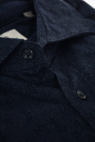 CC COLLECTION Camicia Jacquard in Cotone con Motivo Floreale