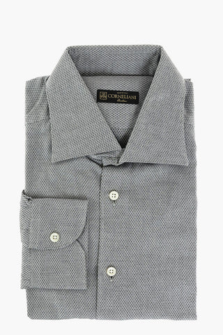Hopsack Linen Blend Shirt with Standard Collar