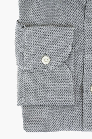 Hopsack Linen Blend Shirt with Standard Collar