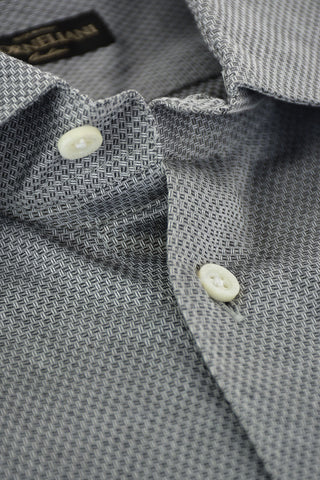 Hopsack Linen Blend Shirt with Standard Collar