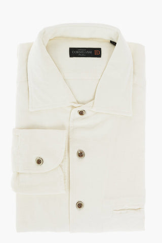 ID Twill Cotton Shirt with Breast-pocket and Embroidered Logo