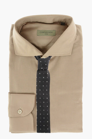 CIRCLE Popeline Cotton Shirt with Standard Collar