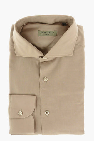 CIRCLE Popeline Cotton Shirt with Standard Collar
