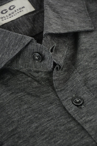 CC COLLECTION Camicia in Cotone Stretch con Collo Francese