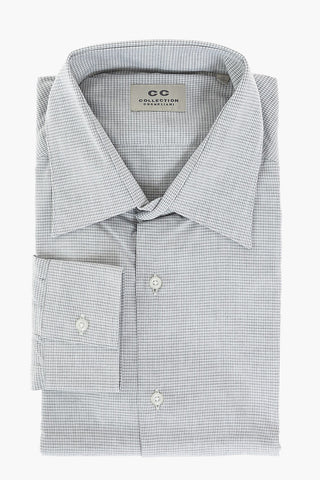CC COLLECTION Houndstooth Shirt with Standard Collar