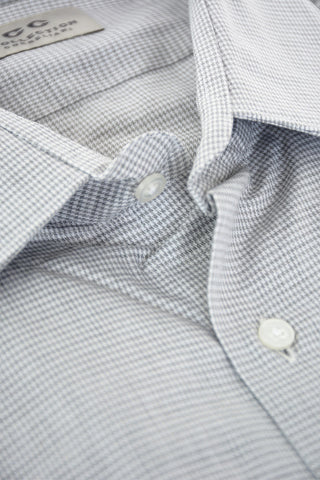 CC COLLECTION Camicia Pied de Poule con Collo Francese