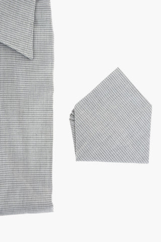 CC COLLECTION Camicia Pied de Poule con Collo Francese