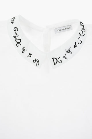Long Sleeve T-shirt with Embroidered Collar