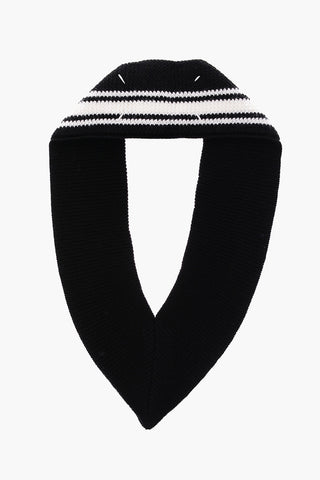 MM10 wool v-neck collar