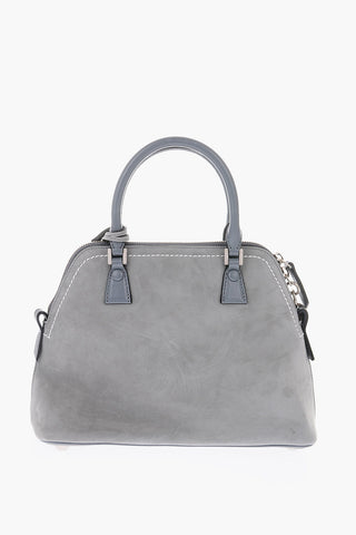 MM11 leather tote bag with removable shoulder strap