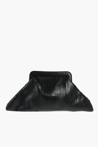 Snake Skin Maxi Clutch with Removable Shoulder Strap