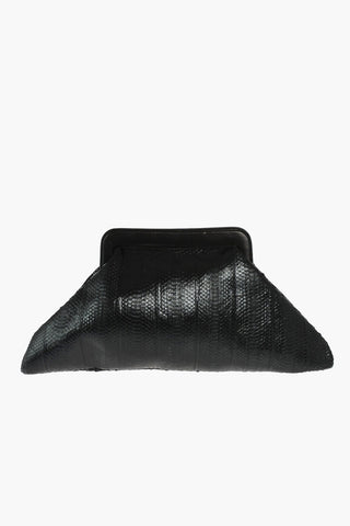 Snake Skin Maxi Clutch with Removable Shoulder Strap