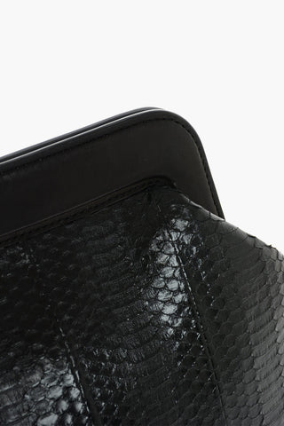 Snake Skin Maxi Clutch with Removable Shoulder Strap