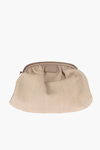 Snake Skin Maxi Clutch with Removable Shoulder Strap