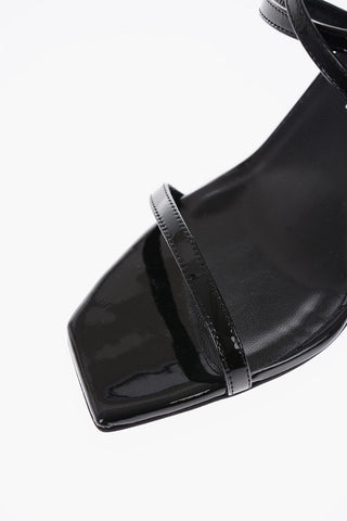 10cm patent leather Spool Heel Ankle-strap sandals