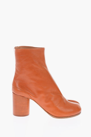 MM22 8cm leather TABI ankle boots