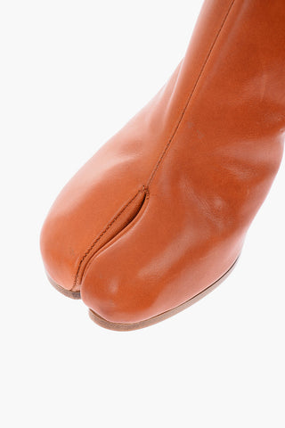 MM22 8cm leather TABI ankle boots