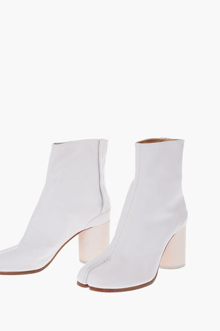 MM22 8cm leather TABI ankle boots