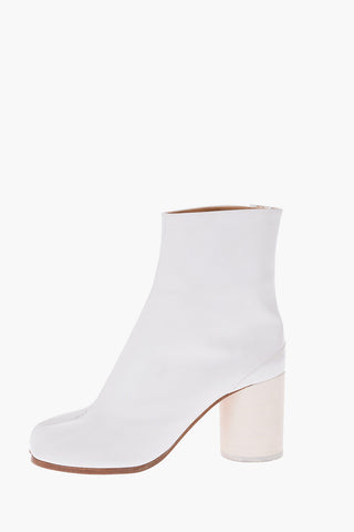 MM22 8cm leather TABI ankle boots