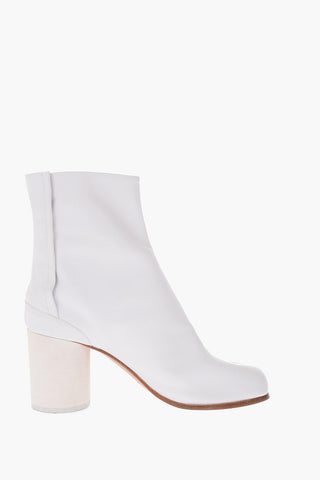 MM22 8cm leather TABI ankle boots