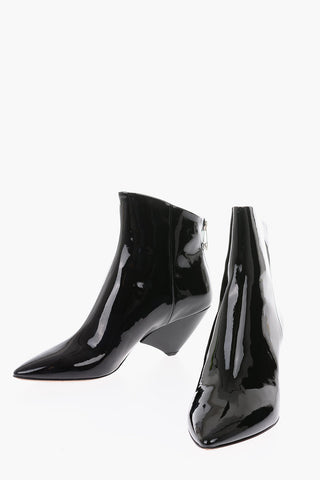MM22 7cm patent leather Ankle boots