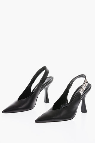 Slingback in pelle Tacco a Rocchetto 10cm