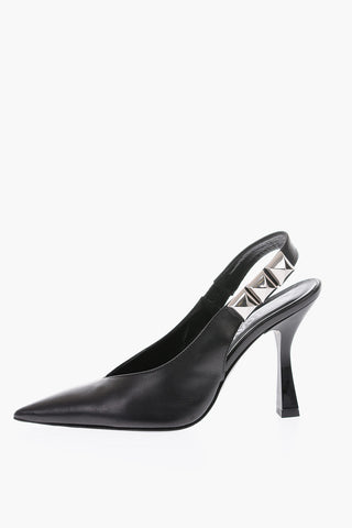 Slingback in pelle Tacco a Rocchetto 10cm