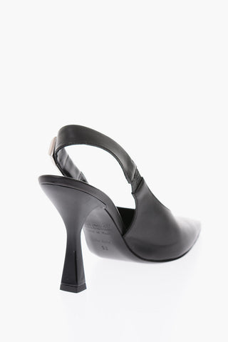 Slingback in pelle Tacco a Rocchetto 10cm