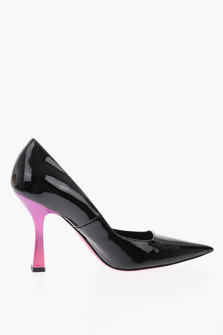 10cm patent leather pumps with Spool Heel