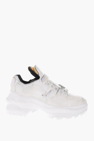 MM22 leather and fabric sneakers