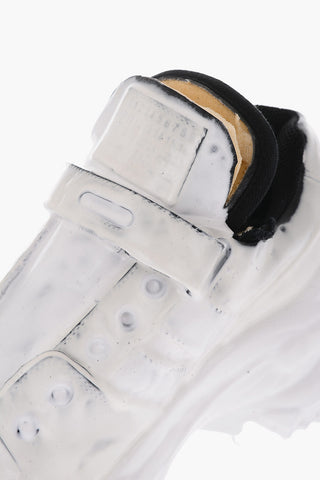 MM22 leather and fabric sneakers