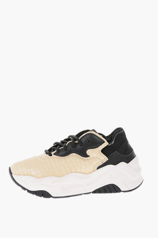 P1THON sneakers in pelle effetto coccodrillo